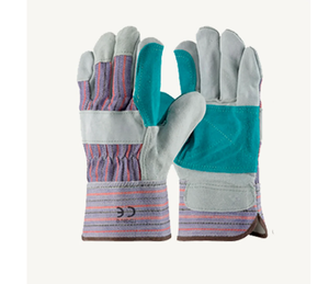 Guantes de seguridad de construcción industrial reforzados con doble palma de cuero dividido de alta calidad Anti-Corte Anti-impacto para la construcción - Product Image 3