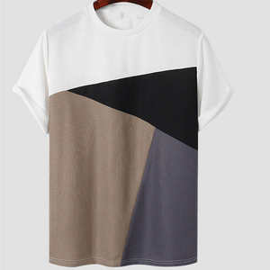 Camisetas Ligeras y Duraderas para Hombre 2026 - Personalizadas con Estampado, Cuello en V, Corte Regular, con Ribete en Contraste, de Poliéster/Algodón - Product Image 1