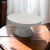 Personnalisé moyen Antique Vintage ferme manguier bois sculpté à la main écologique Dessert gâteau présentoir mariage pilier ensemble