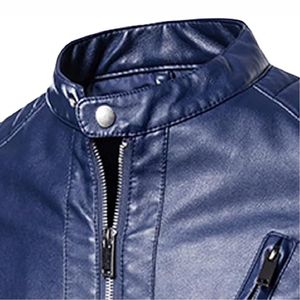 Veste en cuir vintage Causal Manteau Vestes en cuir pour hommes - Product Image 6