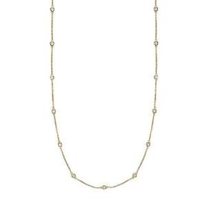 <b>14K</b> Yellow <b>Gold</b> 36-Inch Long Diamond Station <b>Necklace</b> 0.66 Carat Strand Elegant <b>14k</b> Yellow <b>Gold</b> <b>Necklace</b> - Product Image 2