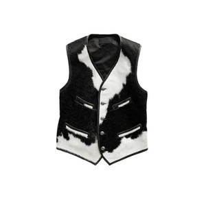 Gilet en cuir inspiré des cow-boys vintage pour tous les jours, coupe décontractée, sans manches, respirant, gilet en cuir - Product Image 1