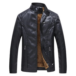 Veste en cuir de vache de haute qualité pour hommes, style streetwear, avec fermeture éclair sur le devant, toile imperméable et respirante - Product Image 3