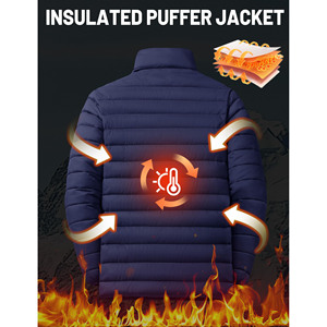 Blouson matelassé élégant pour homme, design professionnel, col, nouveau tissu tendance, veste pour homme - Product Image 3