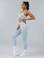 Conjunto de Yoga Casual Sólido de Diseño Superior, Sin Mangas, Ligero, Transpirable, de Spandex/Algodón, de Alta Calidad para Mujer, Disponible para Todas las Temporadas