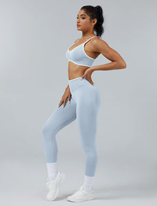 Conjunto de Yoga Casual Sólido de Diseño Superior, Sin Mangas, Ligero, Transpirable, de Spandex/Algodón, de Alta Calidad para Mujer, Disponible para Todas las Temporadas - Product Image 2