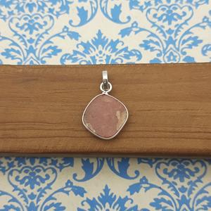 Colgante de piedras preciosas de Rodocrosita delicada de Plata de Ley 925, collar elegante con bisel elegante para mujeres y niñas, colgantes finos - Product Image 5