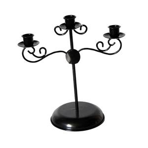 Candelabro Decorativo Antiguo de Hierro con Acabado Negro para Bodas, Fiestas, Decoración de Interiores de Sala de Estar, Candelabro de Pie - Product Image 6