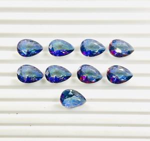 TASBIYA GEMS Mystic Blue Topaz 7x10mm Pera Cut Piedra preciosa facetada suelta con cambio de color 100 quilates para la fabricación de joyas - Product Image 3