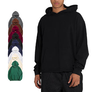 Pas de ficelle coton Hoodies pour hommes coton surdimensionné lourd gsm Hoodies boxy fit à capuche avec des sweats à capuche de haute qualité - Product Image 1