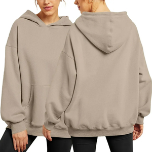 Sudadera con capucha pesada de algodón de alta calidad 100% para mujer, estampado de espuma personalizado, logotipo frontal, estilo informal para invierno - Product Image 2