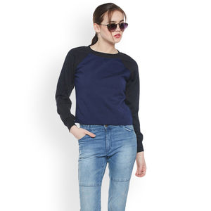 Sweat-shirt pour femme en molleton 100% coton, col rond, uni, broderie de logo personnalisée, doublure d'hiver, respirant, mode personnalisée, prix bas - Product Image 5