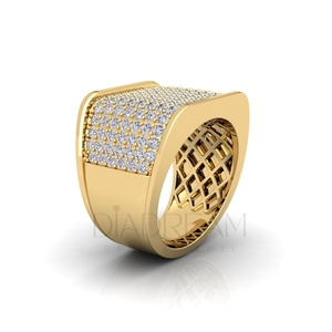 Bague en argent sterling 925 Micro Pave coupe ronde Leb Grown Diamond Ring pour hommes Bague fine de style Hip Hop pour mariages et fêtes - Product Image 6