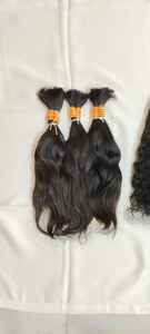 Paquete de tejido de pelo liso ondulado Natural virgen de visón sin procesar indio suministro a granel al por mayor pelo humano ondulado Natural - Product Image 5