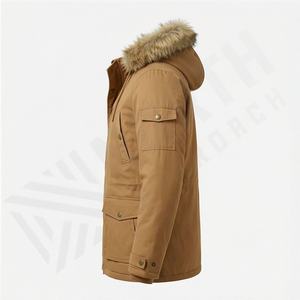 Vestes parka à capuche pour hommes de qualité supérieure personnalisées, vêtements d'extérieur confortables, valeur compétitive, tissu polaire, hiver, thermique, chaud - Product Image 3