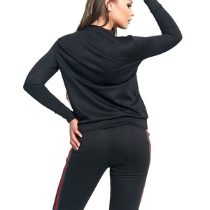 Conjunto de chándal de mujer con capucha desgastada y cremallera de rizo francés de fabricante OEM lavado con ácido personalizado bordado recortado con capucha - Product Image 3