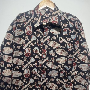 Elegante Camisa Casual de Algodón Estampada a Mano para Hombre |   Colección de Camisas de Manga Larga 100% Algodón con Estampado - Product Image 4