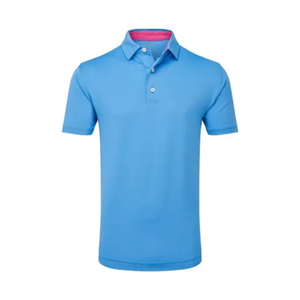 ODM superventas cuarto botón abajo Polo camiseta sublimación tejido de algodón suave Turn Down Collar Golf POLO camisa hombres - Product Image 6