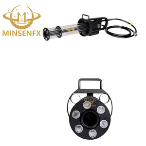 Новая модель RGB Jet Cannon Gatling Gun CO2 Cryo Machine с вращающимся LED-светом, дальность распыления 8-10 м, мощность 100 Вт для ночных клубов, эффект сухого льда - Product Image 4