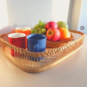 Vietnam Vente en gros Plateau de service en bambou rectangulaire Style moderne Artisanat Rotin Seagrass Salle à manger & Restaurant Plateaux de rangement - Product Image 4