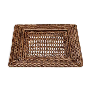 <b>Decorative</b> Rattan Charger <b>Plate</b> for Party Round Rattan Placemats Handmade Decor Accessories Classic Style Serving <b>Plate</b> - Product Image 1