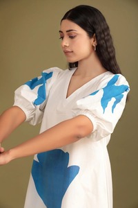 Vestido indio de algodón estampado con bloque de mano, nueva moda, ropa informal de verano con cintura Natural de longitud Midi para regalo del Día de San Valentín - Product Image 2