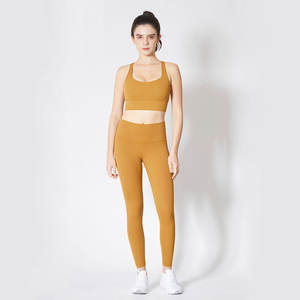 ชุดโยคะของผู้หญิงมาใหม่เลกกิ้งและบราขนาด XXL มีโลโก้เอวดีไซน์ทันสมัย - Product Image 1