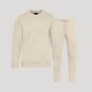 Ensemble de survêtement pour homme, sweat-shirt à col rond pour homme, pantalon de sport, polyester et coton, design personnalisable, couleur de haute qualité - Product Image 1