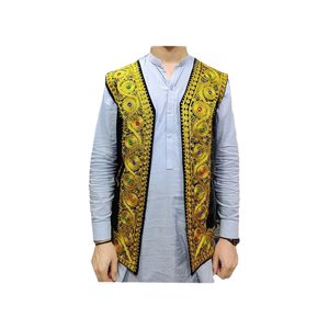 Gilet pour homme afghan en laine, brodé à la main, respirant et à séchage rapide, idéal pour les événements culturels, Nikah Barat, Aïd, automne - Product Image 2