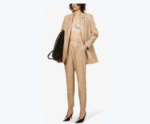 Pantalón de hombre de cuero genuino alto 2025 pantalón de cuero de Color sólido con material de PU de alta calidad - Product Image 5