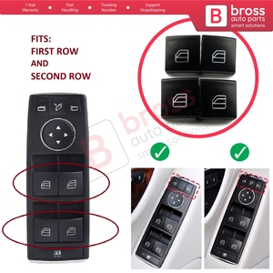 BDP109-1 4 Pieces Master <b>Window</b> Switch Button <b>Cover</b> Cap For W204 W212 S212 A207 C207 X204 W176 W246 C117 X117 X166 X156 W166 204 - Product Image 5