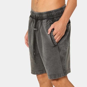 Custom Drawstring Shorts <b>Jogger</b> Men Cotton Heavyweight Shorts Male Side Pocket Vintage Acid Wash Shorts gym <b>Cheap</b> Price - Product Image 3