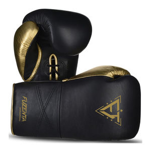 Gants en cuir de qualité supérieure à lacets pour la compétition professionnelle et les gants de combat, vente en gros, OEM personnalisé, gants de boxe de qualité supérieure - Product Image 4