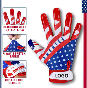 Guantes de Entrenamiento de Recepción con Logotipo Personalizado al por Mayor, Nuevo Diseño, Guantes Deportivos para Jugadores de Fútbol Americano Juvenil, Agarre para las Manos - Product Image 3
