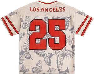 Nouveau design tendance, maillots de football américain en maille, imprimés par sublimation, streetwear, manches trois quarts, jersey surdimensionné - Product Image 2