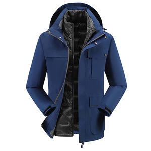 Jeans décontractés unisexes de couleur unie pour hommes veste d'hiver Streetwear nouvelle mode veste d'hiver confortable pour hommes - Product Image 1