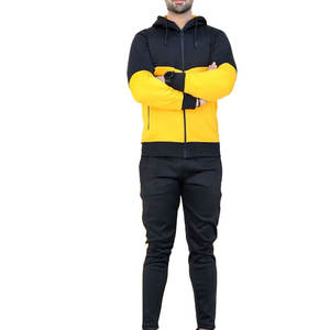 Conjunto de chándal con capucha y logotipo personalizado para hombre, pantalones cortos duraderos de invierno transpirables con patrón sólido y cremallera, la mejor ropa activa al por mayor - Product Image 5