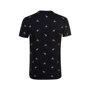 เสื้อยืดผ้าฝ้าย100% สำหรับผู้ชายเสื้อยืดสีดำแขนสั้นผ้าทอลำลองพิมพ์โลโก้ได้ตามต้องการ - Product Image 6