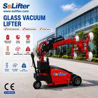 Robot de vitrage mobile électrique de 600 kg avec ventouse inclinable pour l'installation de murs-rideaux et de fenêtres