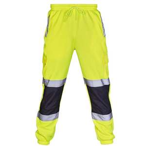 Pantalon de survêtement imperméable à haute visibilité en coton/polyester/polaire réfléchissant pour hommes, respirant, à séchage rapide et ample - Product Image 5