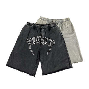 กางเกงขาสั้นเล่นกีฬาแบบลำลองสำหรับผู้ชายกางเกง100% ผ้าโพลีเอสเตอร์เอวสูงยืดหยุ่นกันยูวีระบายอากาศสบายผ้าเช็ดคราบกรดแบบวินเทจ - Product Image 2