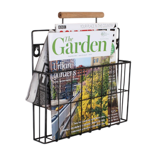 Organizador de Revistas de Alambre de Metal de Último Diseño, Soporte para Libros y Periódicos de Escritorio para Oficina y Escuela, Acabado Negro - Product Image 5