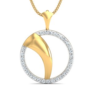 Exclusive Zircon Pendant Minimalist Brass Necklace For Women 18k Gold Plated Dainty Geometric Circle Charm P Wholesale/OEM/ODM - Product Image 5