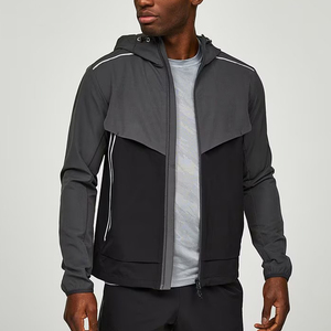 Wholesale Custom <b>Men's</b> Full Zip up Wind Breaker <b>Jacket</b> Training <b>Light</b> Weight Waterproof Sports Windbreaker <b>Jacket</b> for <b>Men</b> - Product Image 4