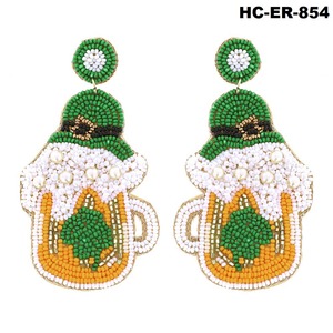 Pendientes de cuentas únicos con cuentas brillantes 100 por ciento de cuentas de vidrio accesorio decorativo hecho a mano para mujeres - Product Image 3