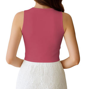 Alta calidad 100% algodón de talla grande para mujer Casual verano transpirable secado rápido gimnasio desgaste pulóver Crop Tank Top - Product Image 3