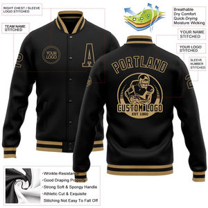 Chaqueta deportiva de béisbol Varsity con logotipo personalizado, chaqueta de manga larga de béisbol Letterman Varsity para hombre - Product Image 2