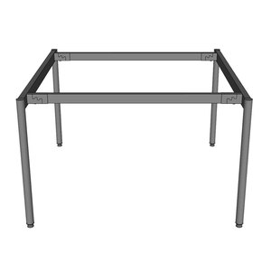 Système OMA II HCOM210, table de 120x120 cm, design minimaliste, pieds en métal, pour table de regroupement 2 personnes - Product Image 3