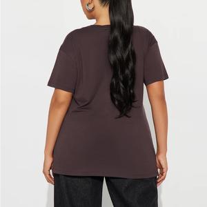 Nouveau T-shirt en coton pour femmes, T-shirt décontracté à manches courtes, doux, respirant, léger, haut d'été confortable, à porter tous les jours, tendance - Product Image 4