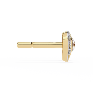 Boucles d'oreilles en or 18 carats avec diamants brillants de laboratoire, design élégant - Product Image 4